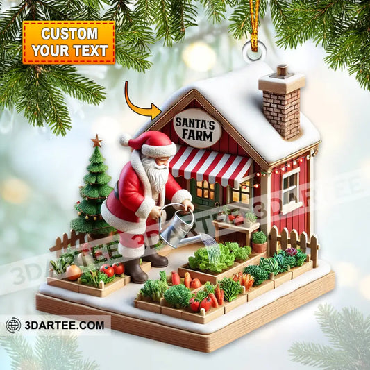 Santa Farm Home Decor Christmas Ornament Personalized Ornament 3.54’’ / 1 Ornament Ornament
