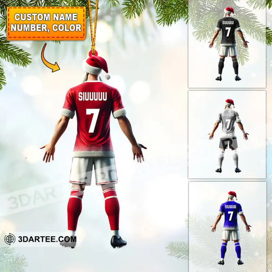 Santa Football Player Keeper Christmas Ornament Personalized Ornament 3.54’’ / 1 Ornament Ornament