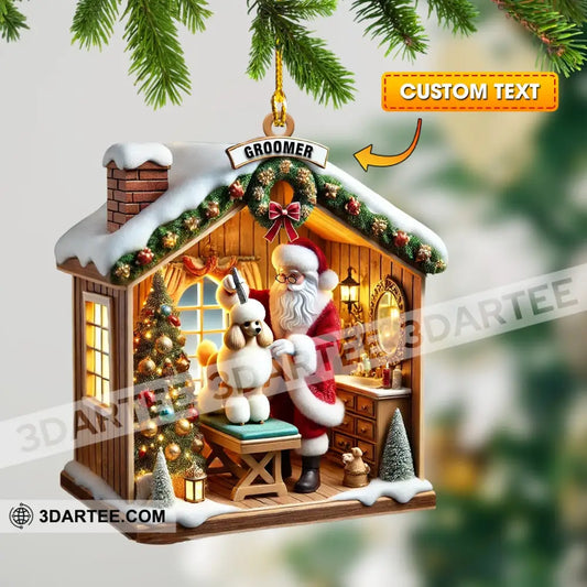 Santa Groomer Home Decor Christmas Ornament Personalized Ornament 3.54’’ / 1 Ornament Ornament