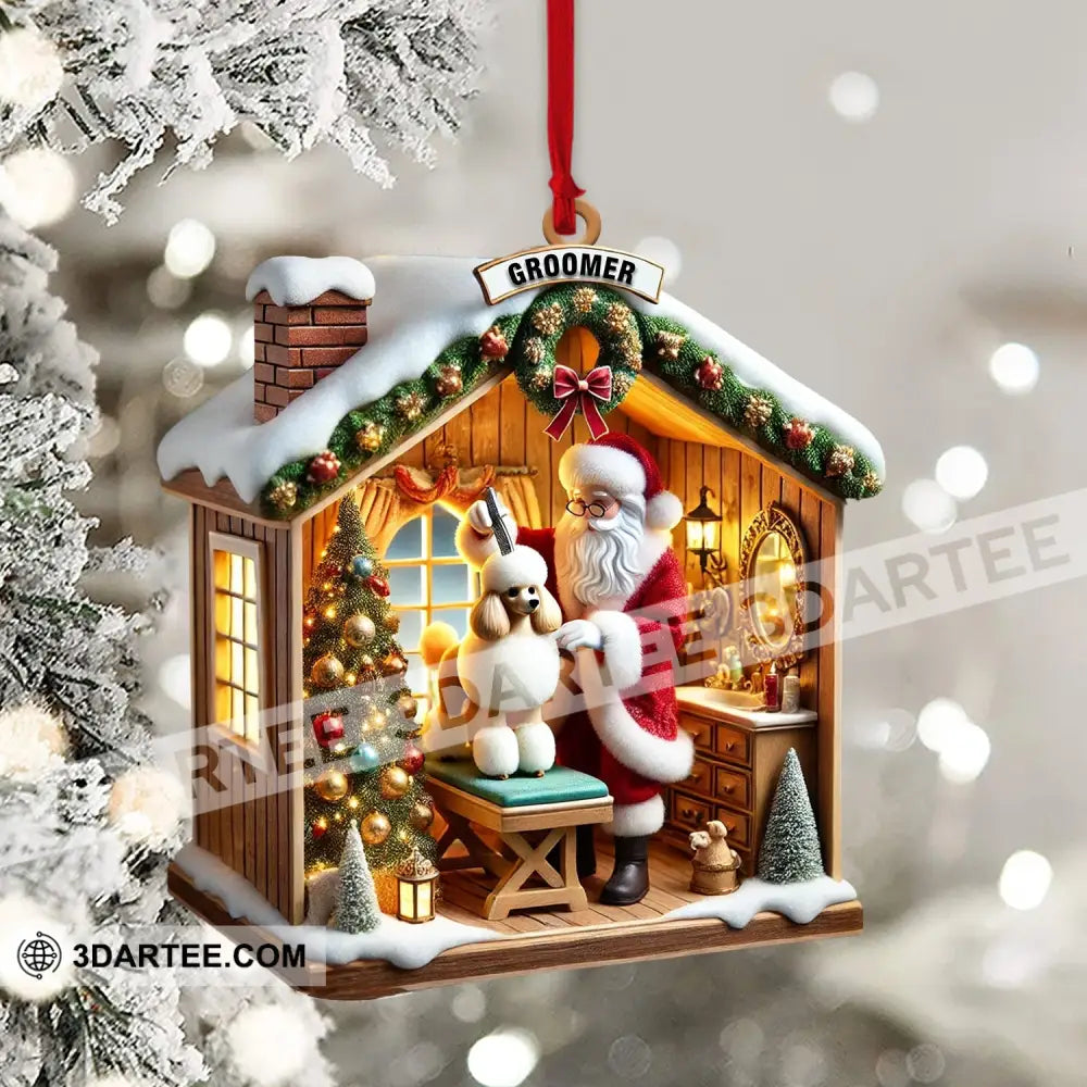 Santa Groomer Home Decor Christmas Ornament Personalized Ornament Ornament