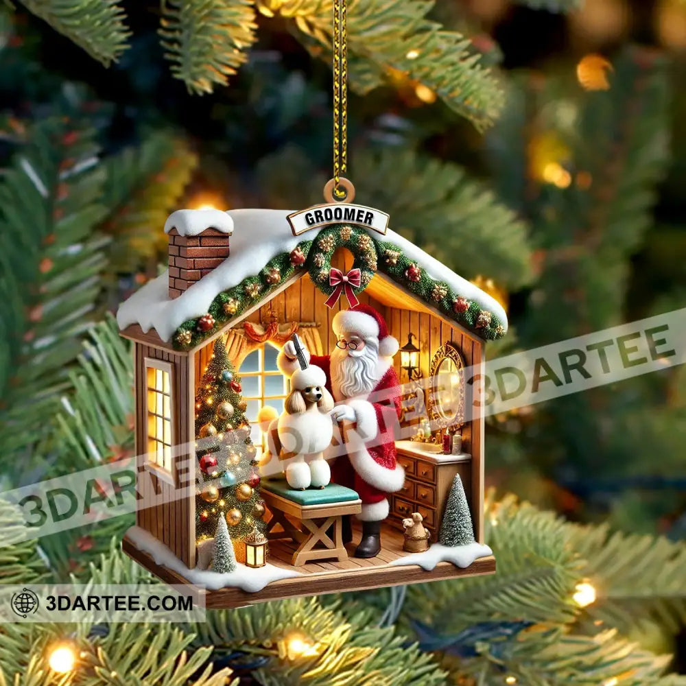 Santa Groomer Home Decor Christmas Ornament Personalized Ornament Ornament