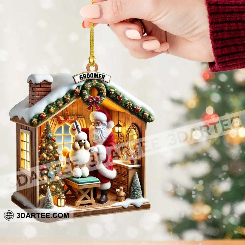 Santa Groomer Home Decor Christmas Ornament Personalized Ornament Ornament
