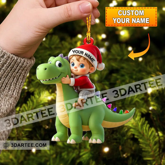 Santa Kid Coming Home Decor Christmas Ornament Personalized Ornament 3.54’’ / 1 Ornament Ornament