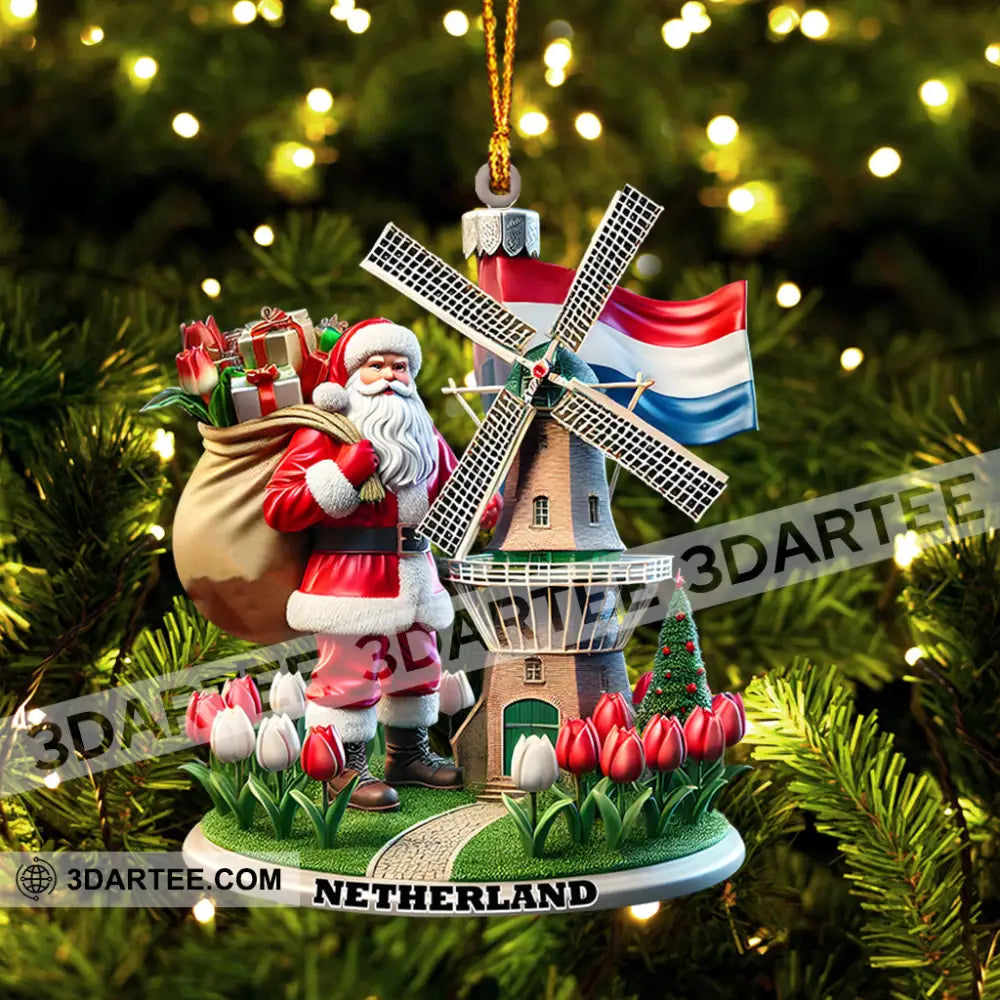 Santa Netherlands Christmas Ornament Personalized Ornament Ornament