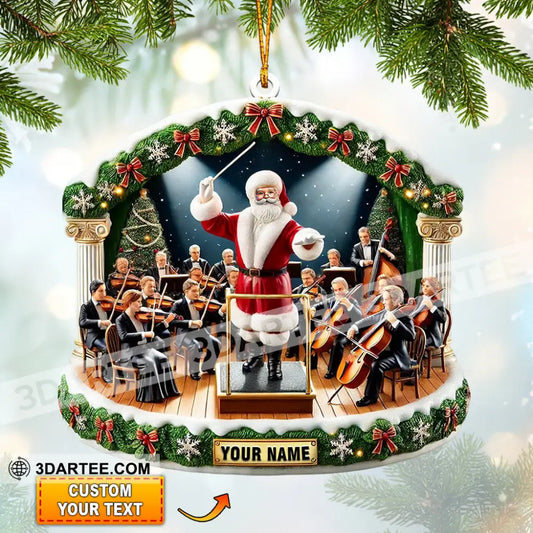 Santa Orchestra Home Decor Christmas Ornament Personalized Ornament 3.54’’ / 1 Ornament Ornament