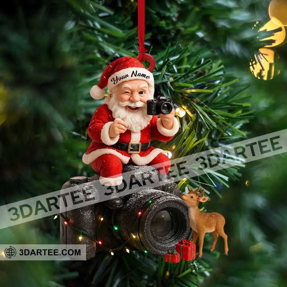 Santa Photographer Home Decor Christmas Ornament Personalized Ornament Ornament