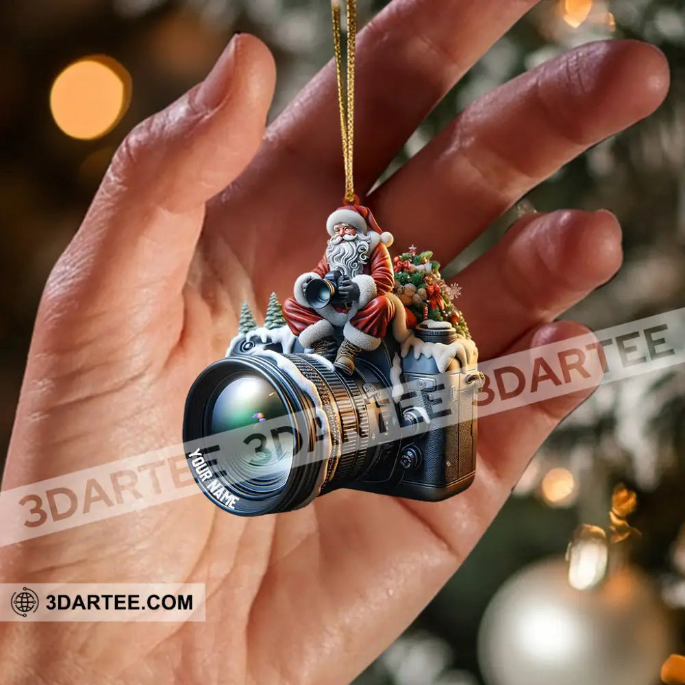 Santa Photographer Home Decor Christmas Ornament Personalized Ornament Ornament