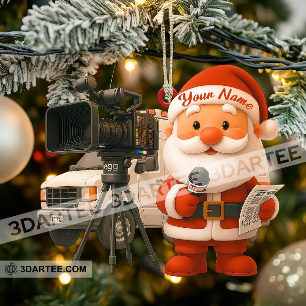 Santa Photographer Home Decor Christmas Ornament Personalized Ornament Ornament