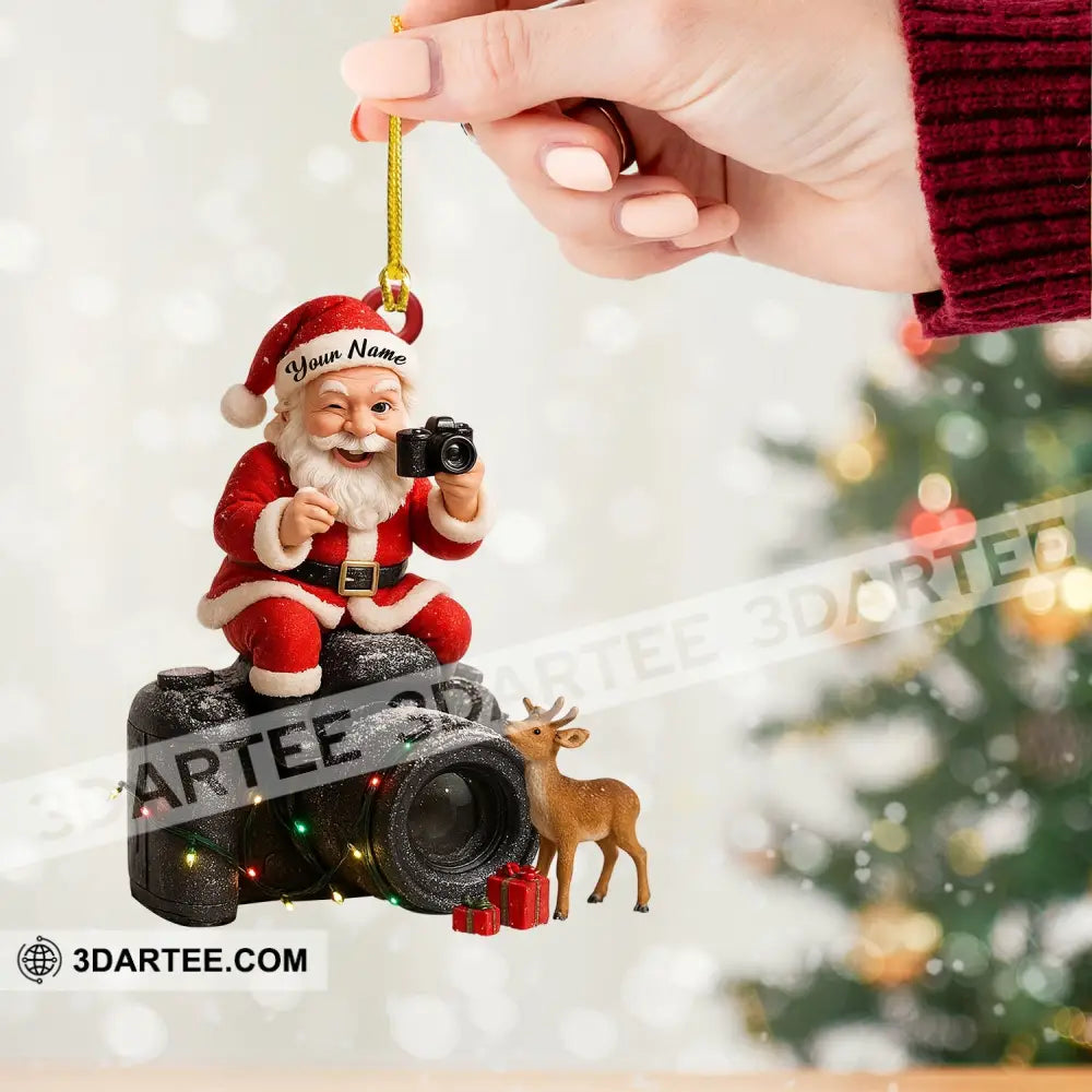 Santa Photographer Home Decor Christmas Ornament Personalized Ornament Ornament