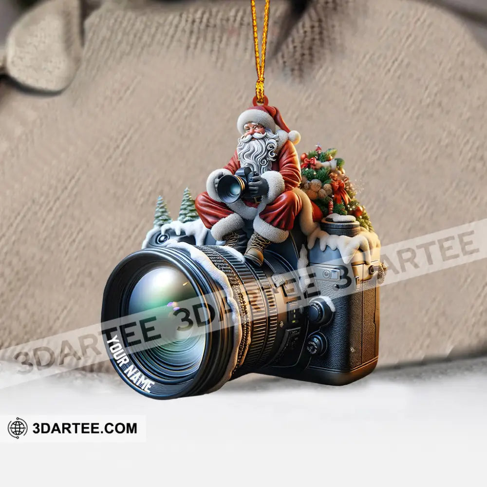 Santa Photographer Home Decor Christmas Ornament Personalized Ornament Ornament