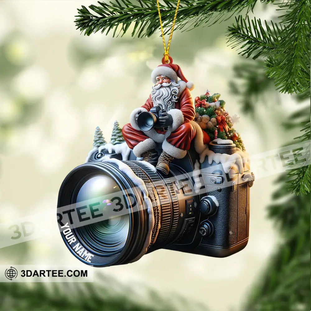 Santa Photographer Home Decor Christmas Ornament Personalized Ornament Ornament