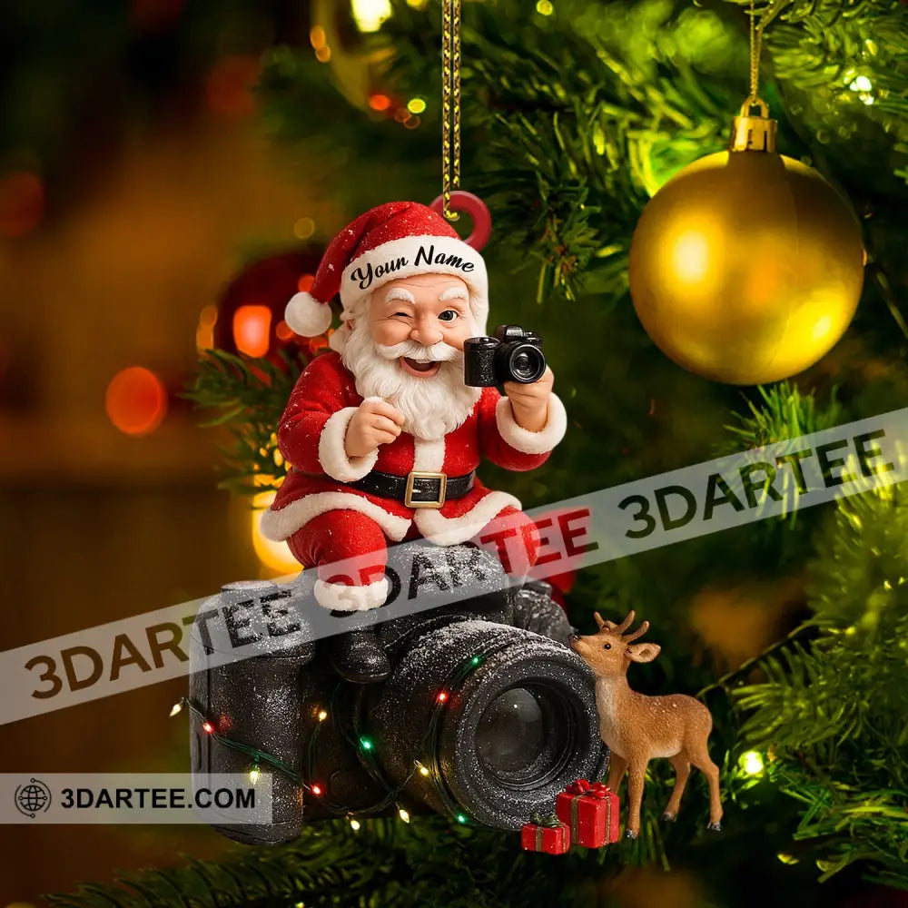 Santa Photographer Home Decor Christmas Ornament Personalized Ornament Ornament