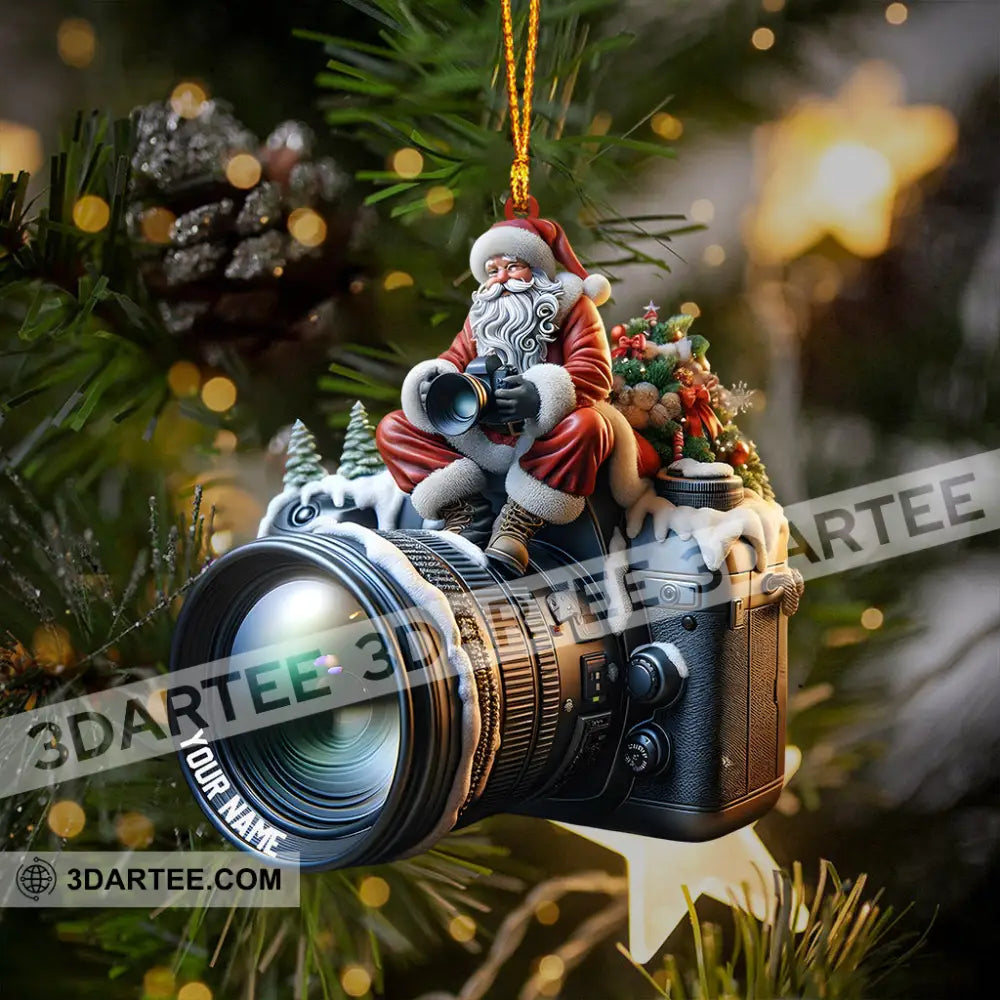 Santa Photographer Home Decor Christmas Ornament Personalized Ornament Ornament