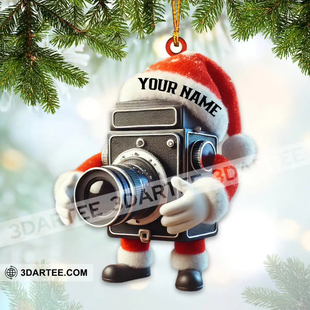 Santa Photographer Lover Christmas Home Decor Christmas Ornament Personalized Ornament Ornament