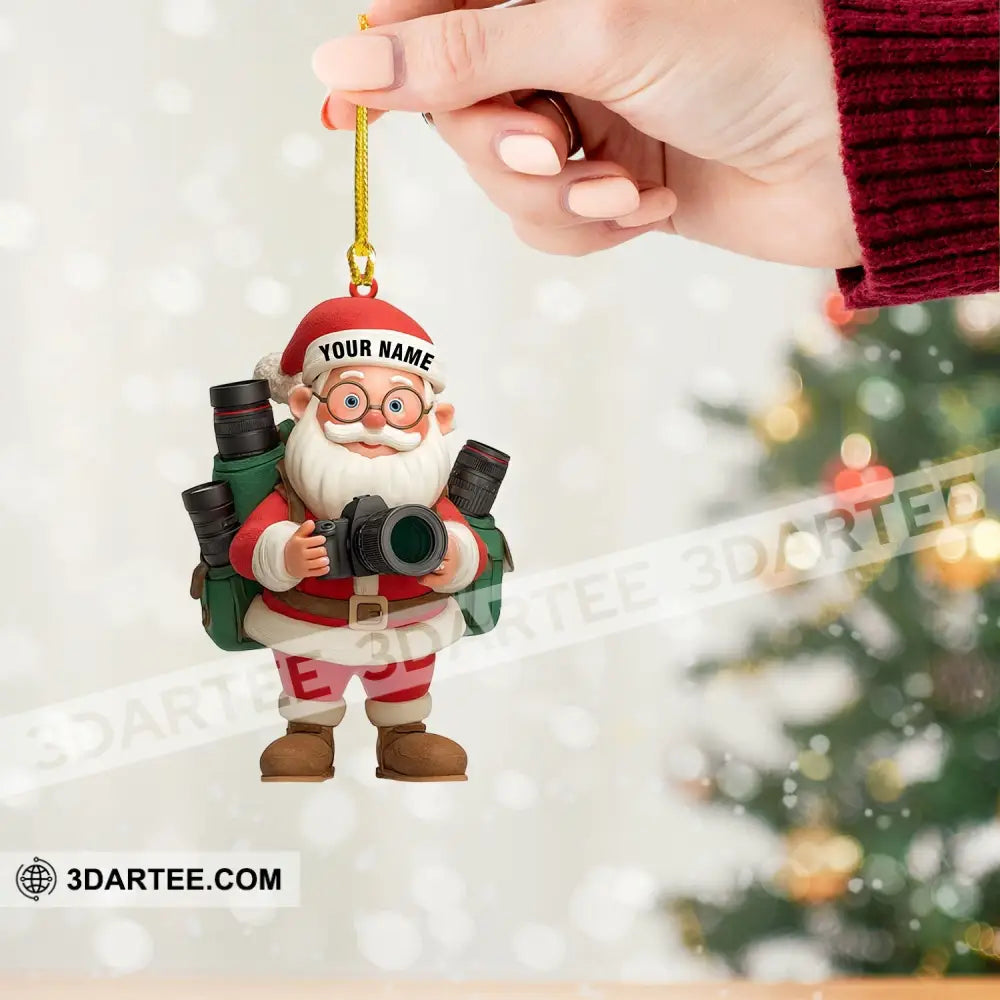 Santa Photography Home Decor Christmas Ornament Personalized Ornament Ornament