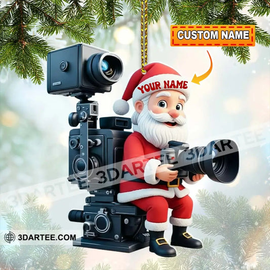 Santa Photography Home Decor Christmas Ornament Personalized Ornament 3.54’’ / 1 Ornament Ornament