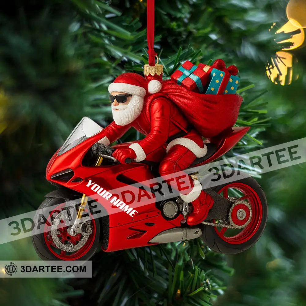 Santa Rider Home Decor Christmas Ornament Personalized Ornament Ornament