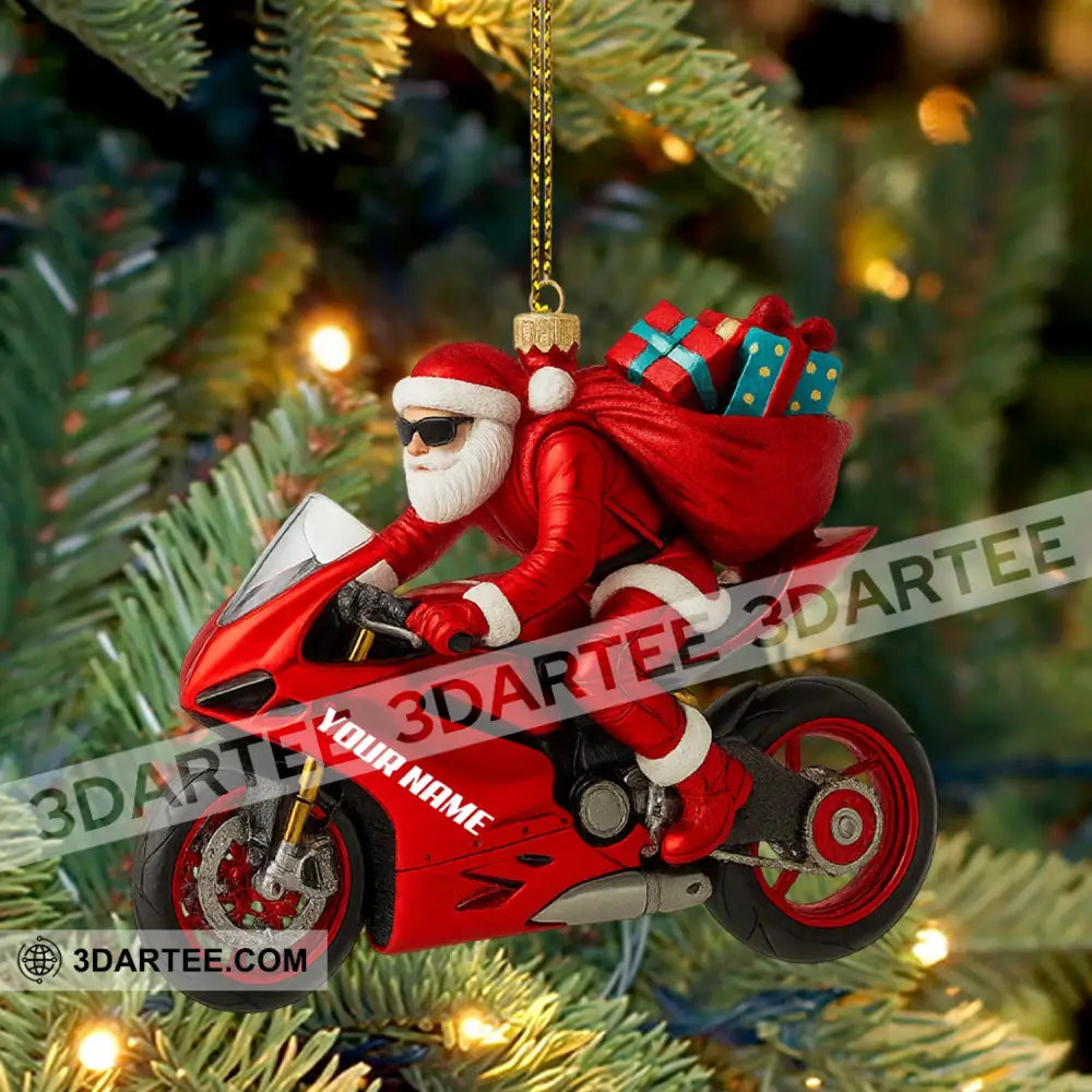 Santa Rider Home Decor Christmas Ornament Personalized Ornament Ornament