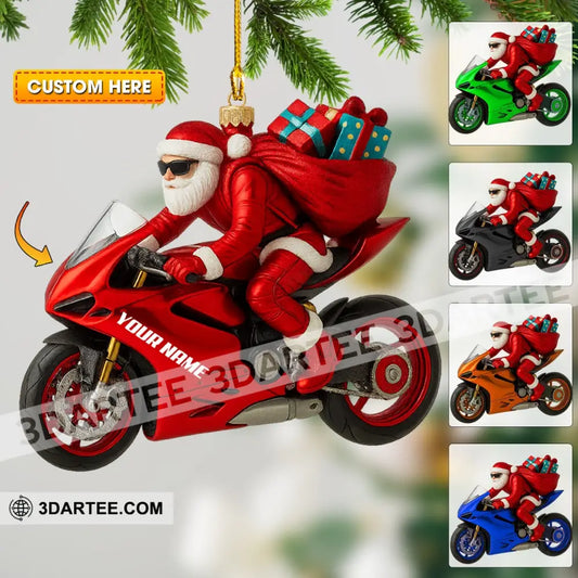 Santa Rider Home Decor Christmas Ornament Personalized Ornament 3.54’’ / 1 Ornament Ornament