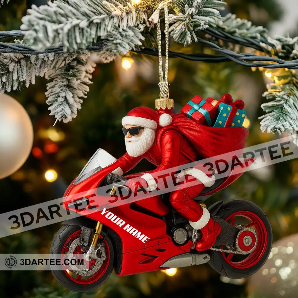 Santa Rider Home Decor Christmas Ornament Personalized Ornament Ornament