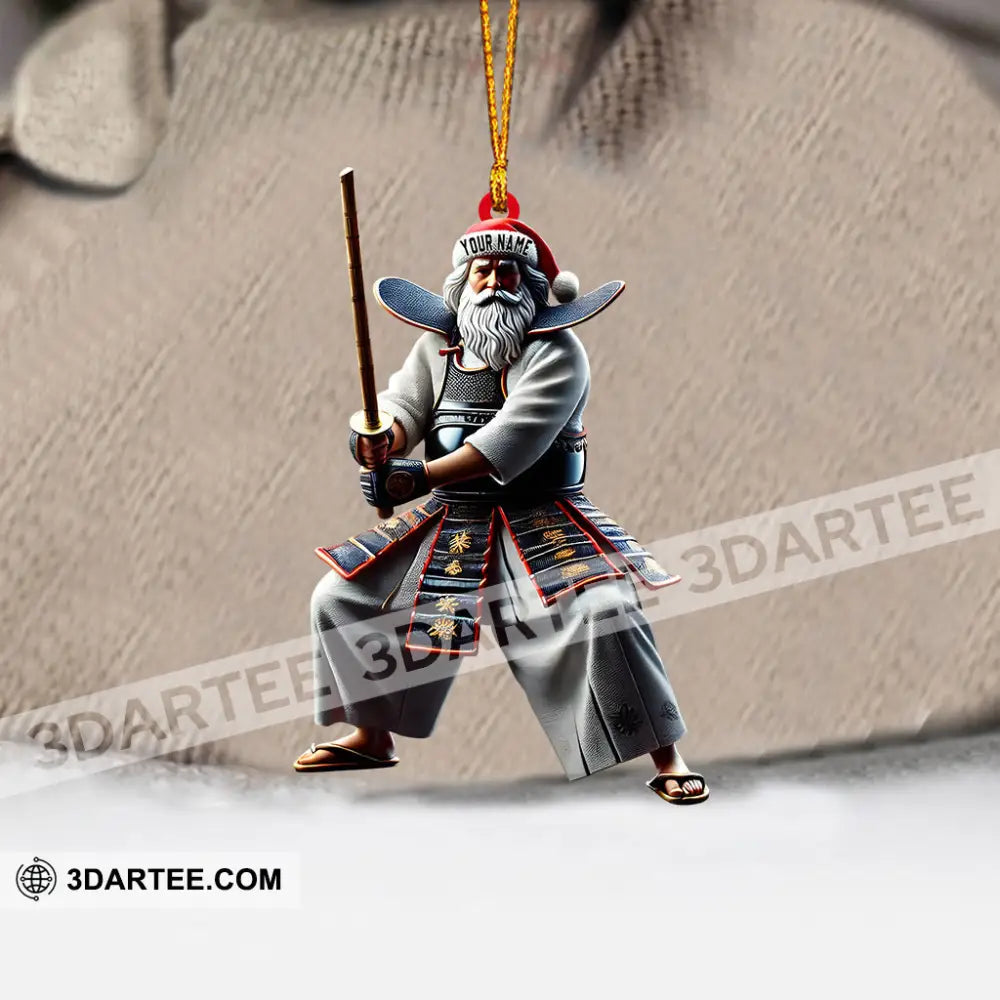 Santa Samurai Home Decor Christmas Ornament Personalized Ornament Ornament