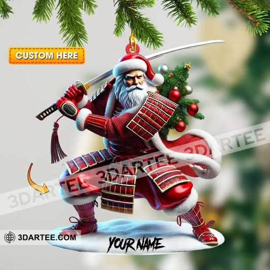 Santa Samurai Home Decor Christmas Ornament Personalized Ornament Ornament