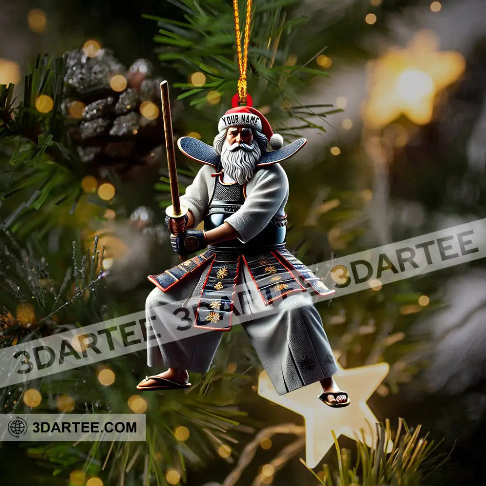 Santa Samurai Home Decor Christmas Ornament Personalized Ornament Ornament