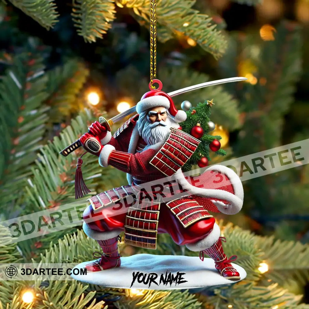 Santa Samurai Home Decor Christmas Ornament Personalized Ornament Ornament