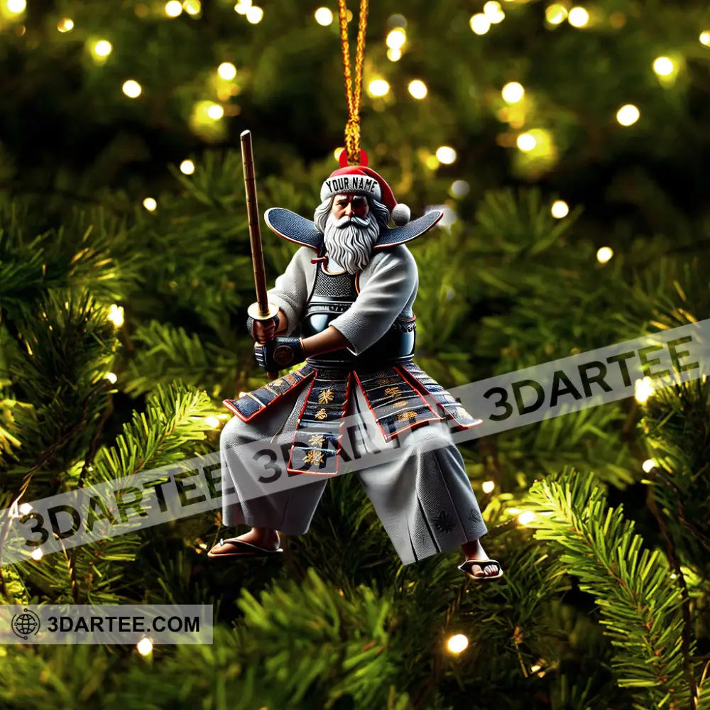 Santa Samurai Home Decor Christmas Ornament Personalized Ornament Ornament