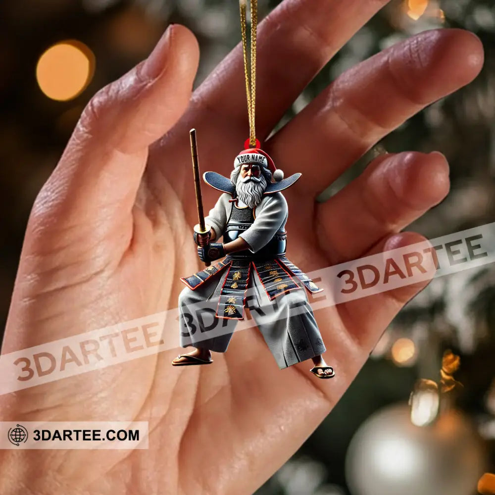 Santa Samurai Home Decor Christmas Ornament Personalized Ornament Ornament