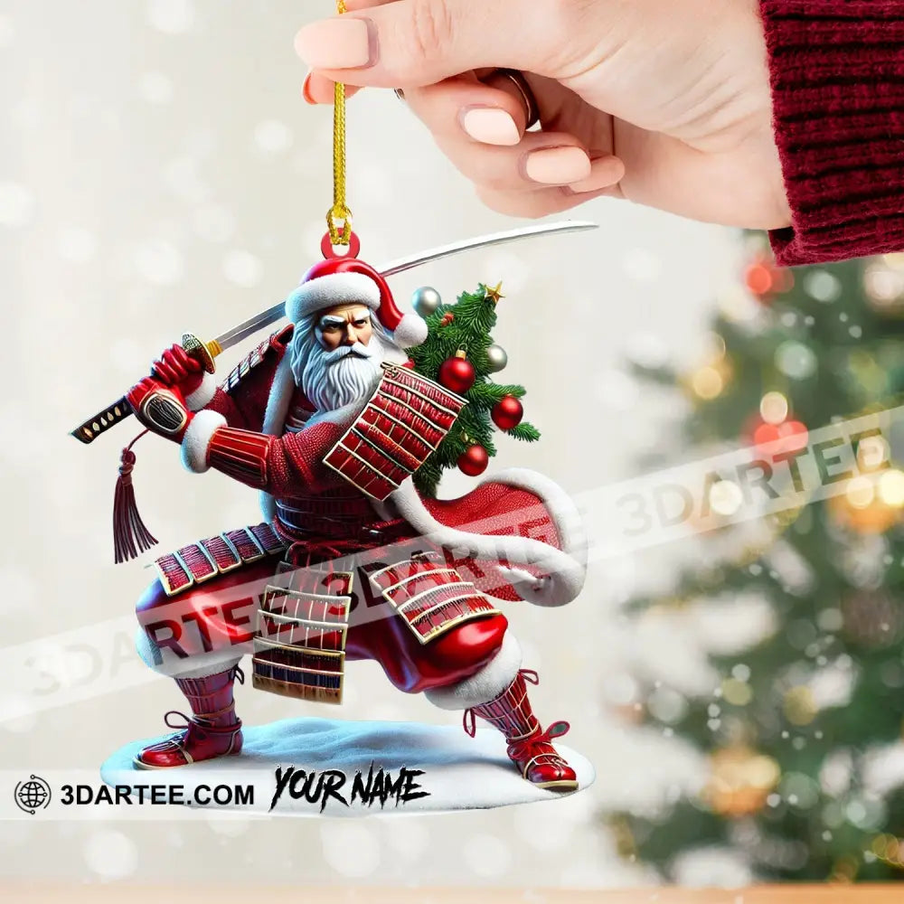 Santa Samurai Home Decor Christmas Ornament Personalized Ornament Ornament