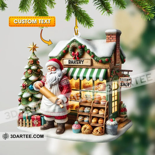 Santa Shop Home Decor Christmas Ornament Personalized Ornament 3.54’’ / 1 Ornament Ornament