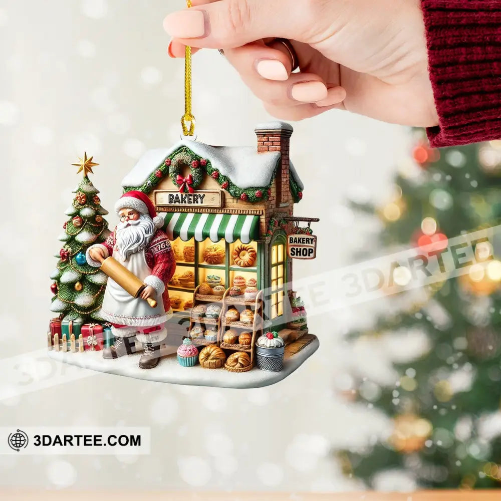 Santa Shop Home Decor Christmas Ornament Personalized Ornament Ornament