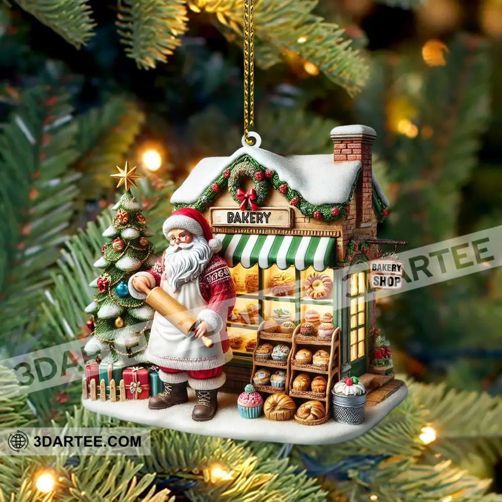 Santa Shop Home Decor Christmas Ornament Personalized Ornament Ornament