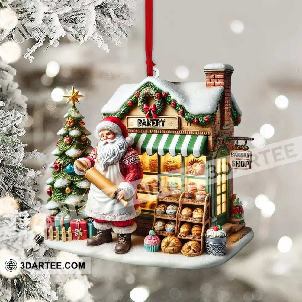 Santa Shop Home Decor Christmas Ornament Personalized Ornament Ornament
