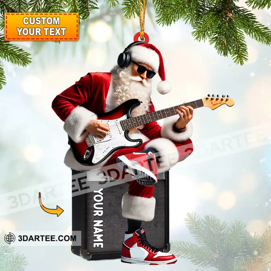 Santa Street Musician Home Decor Christmas Ornament Personalized Ornament 3.54’’ / 1 Ornament Ornament