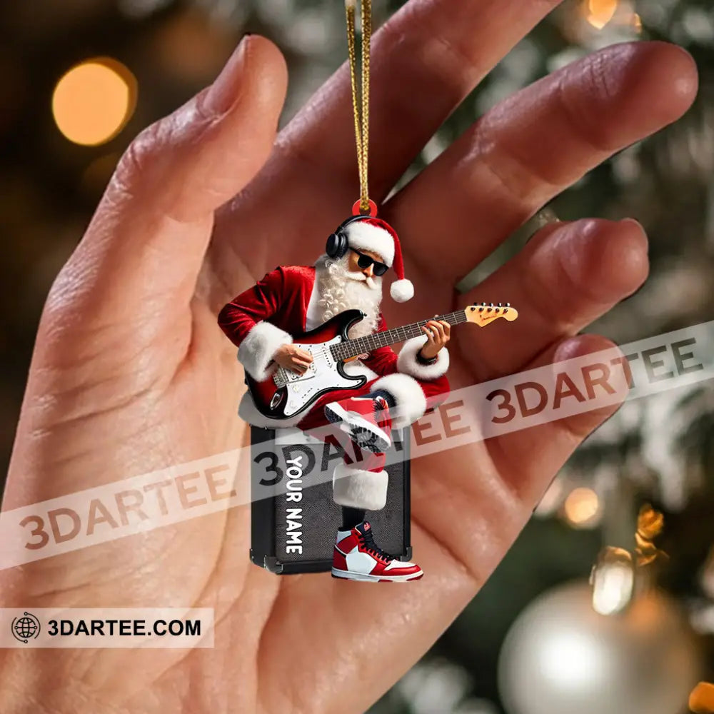 Santa Street Musician Home Decor Christmas Ornament Personalized Ornament Ornament