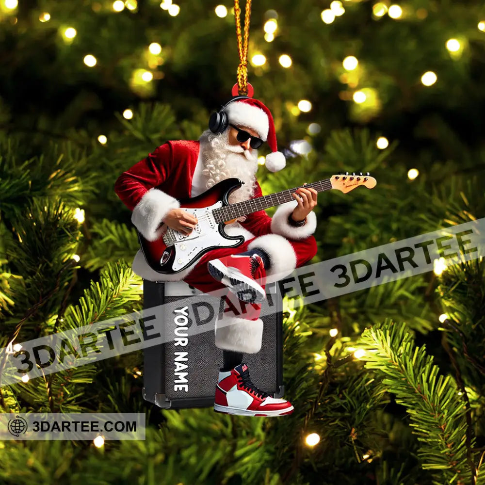 Santa Street Musician Home Decor Christmas Ornament Personalized Ornament Ornament