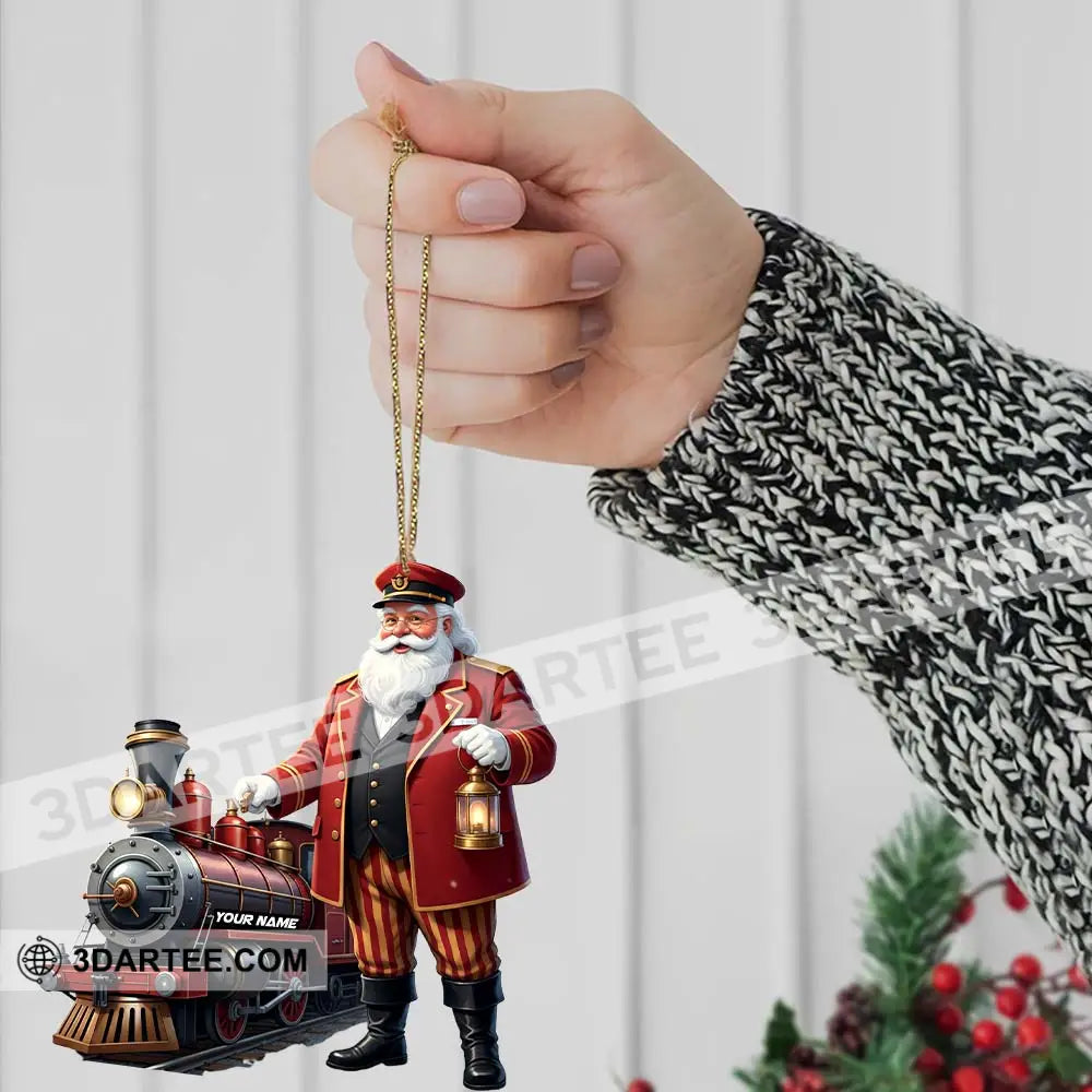 Santa Train Home Decor Christmas Ornament Personalized Ornament Ornament