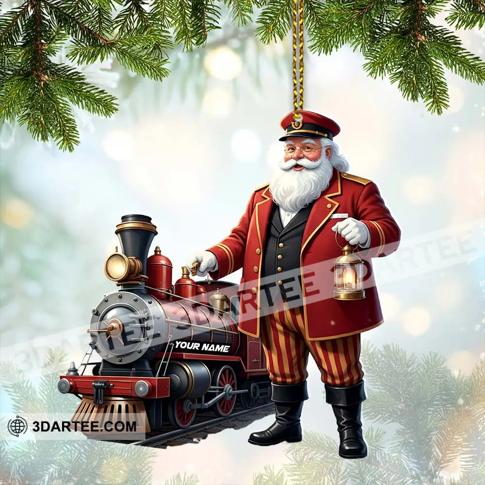 Santa Train Home Decor Christmas Ornament Personalized Ornament Ornament