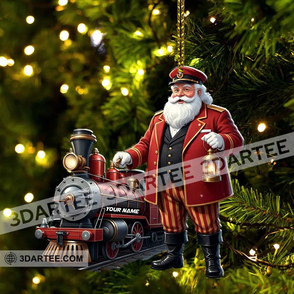 Santa Train Home Decor Christmas Ornament Personalized Ornament Ornament