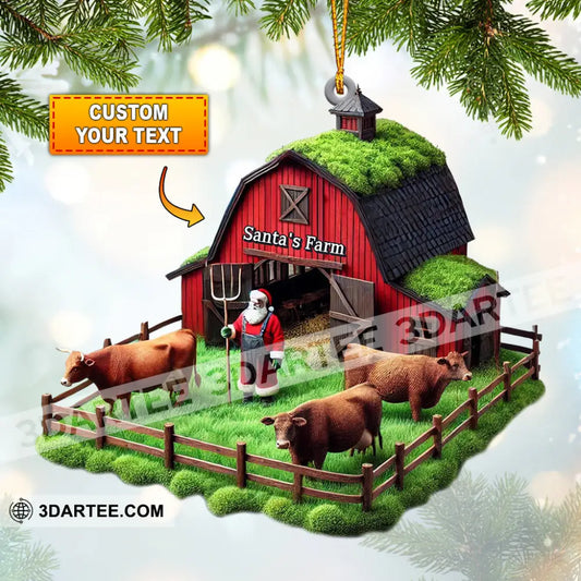 Santa’s Farm Christmas Ornament Personalized Ornament 3.54’’ / 1 Ornament Ornament