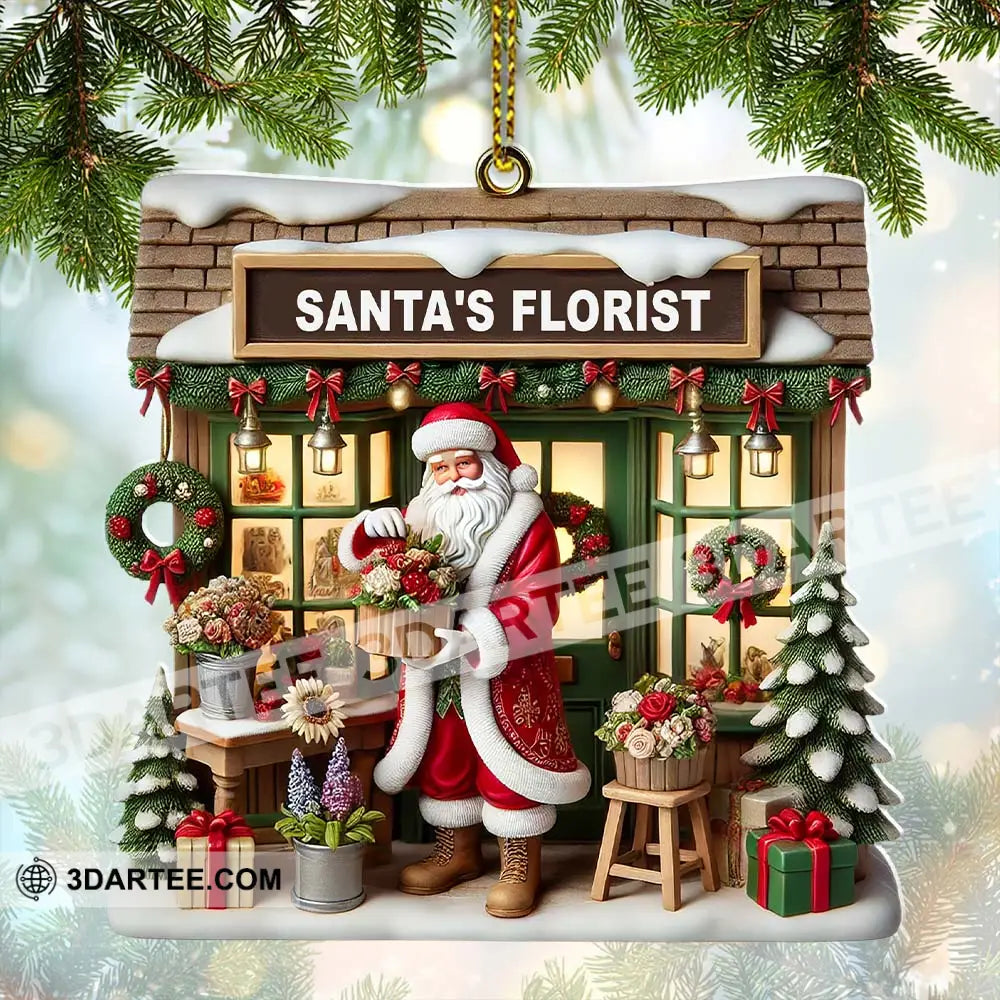Santa’s Florist Christmas Ornament Personalized Ornament Ornament