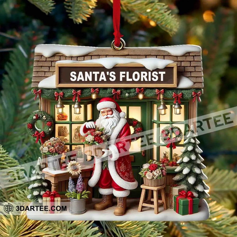Santa’s Florist Christmas Ornament Personalized Ornament Ornament