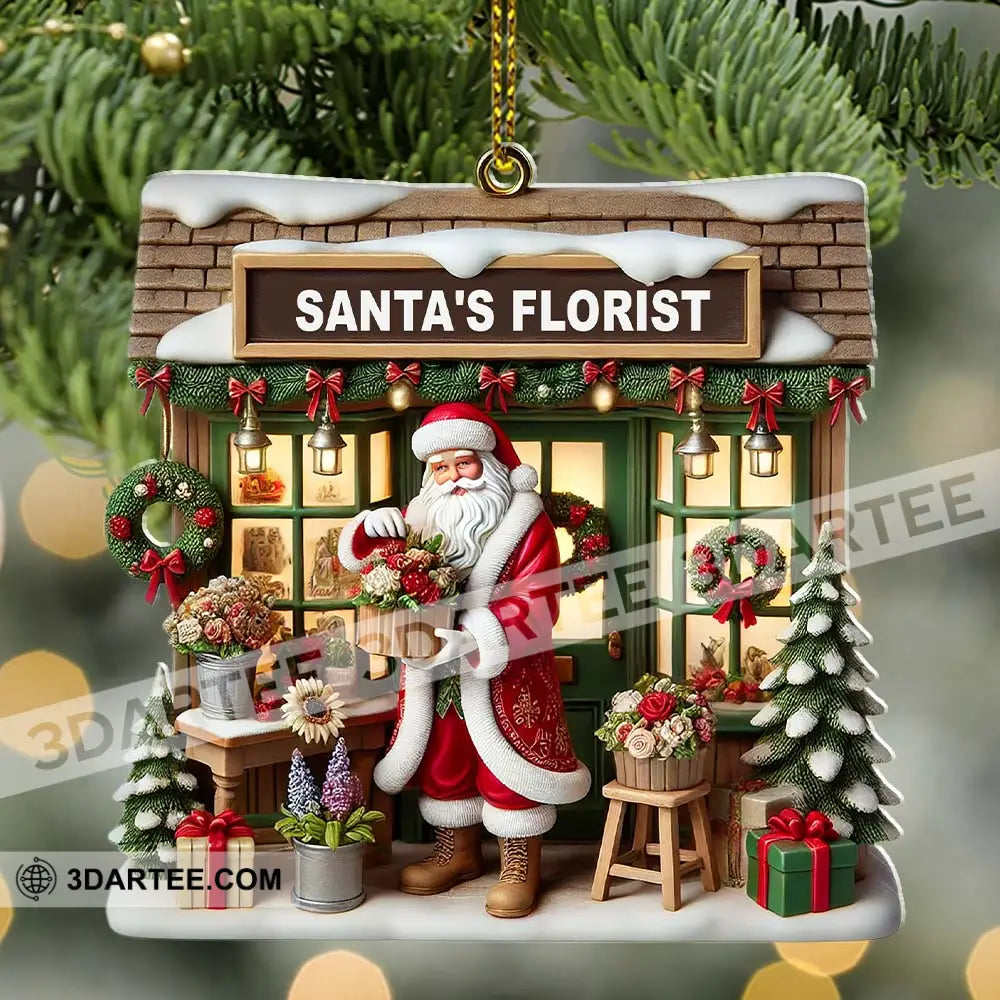 Santa’s Florist Christmas Ornament Personalized Ornament Ornament