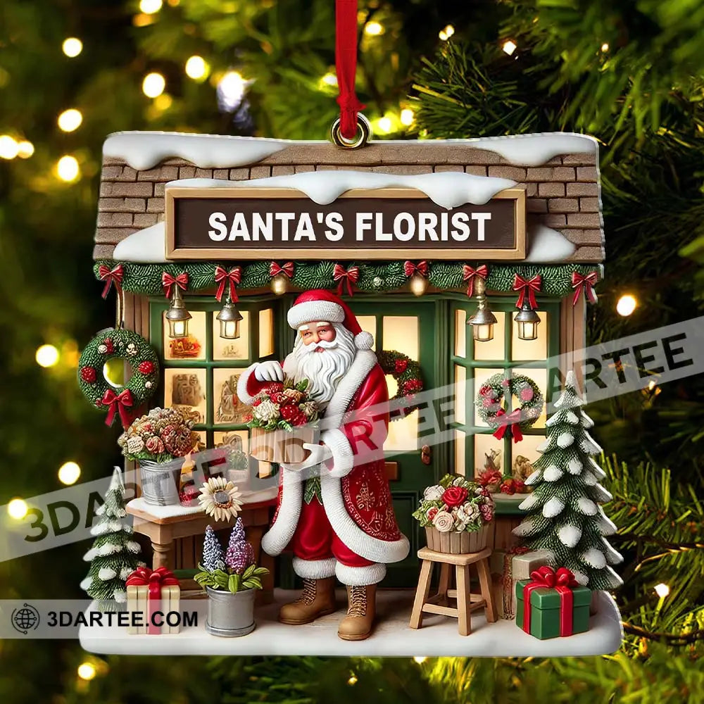 Santa’s Florist Christmas Ornament Personalized Ornament Ornament