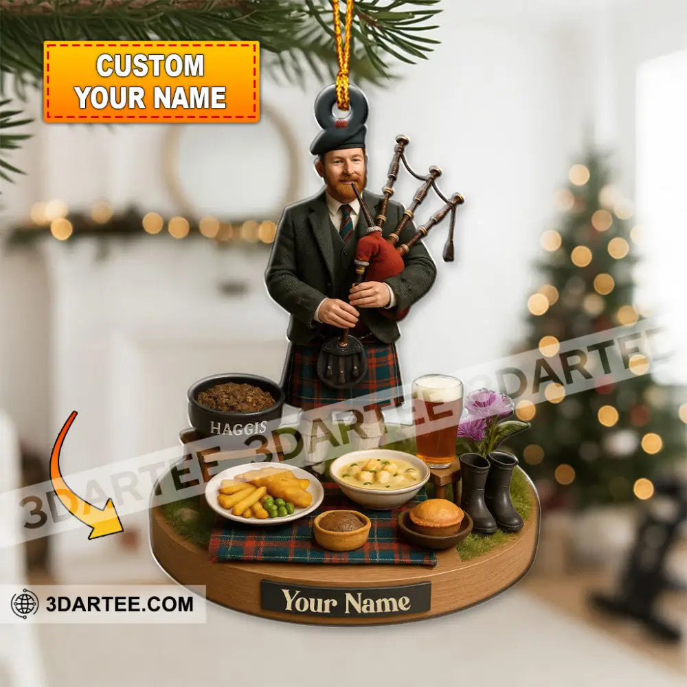 Scotland Party Home Decor Christmas Ornament Personalized Ornament 3.54’’ / 1 Ornament Ornament