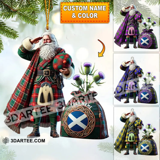 Scottish Cartoon Christmas Home Decor Christmas Ornament Personalized Ornament 3.54’’ / 1 Ornament Ornament