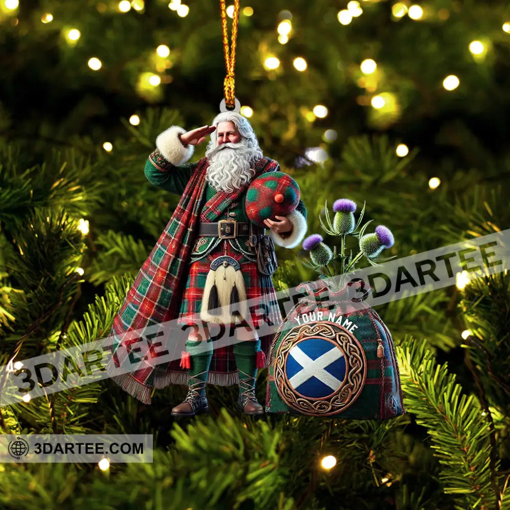 Scottish Cartoon Christmas Home Decor Christmas Ornament Personalized Ornament Ornament