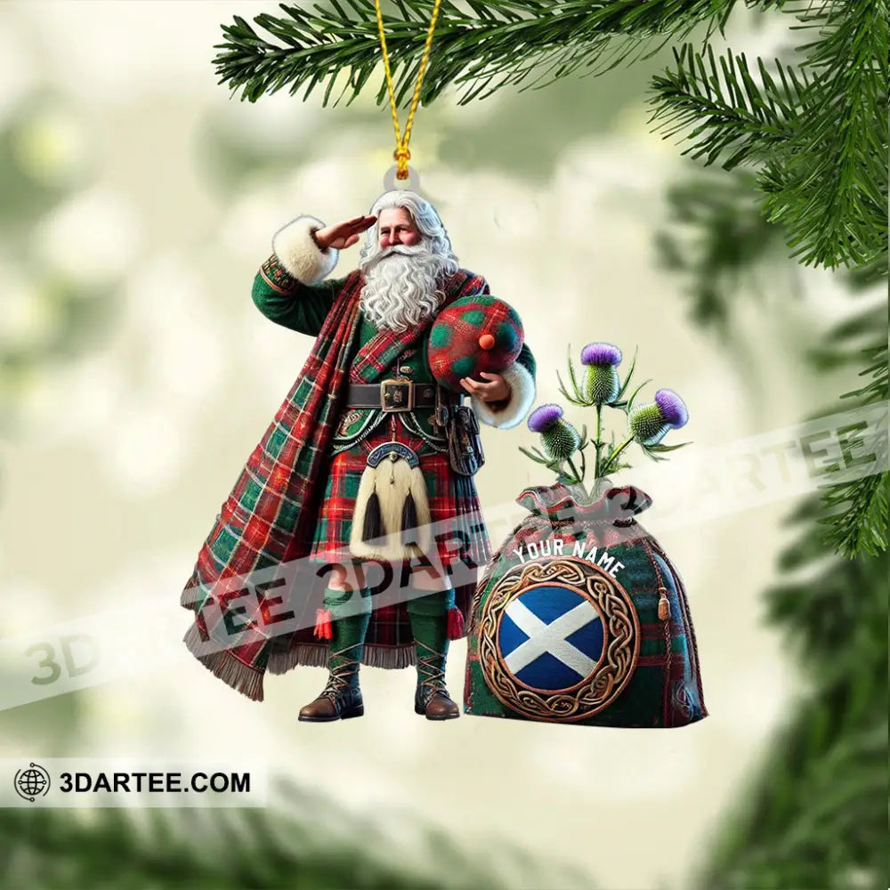 Scottish Cartoon Christmas Home Decor Christmas Ornament Personalized Ornament Ornament